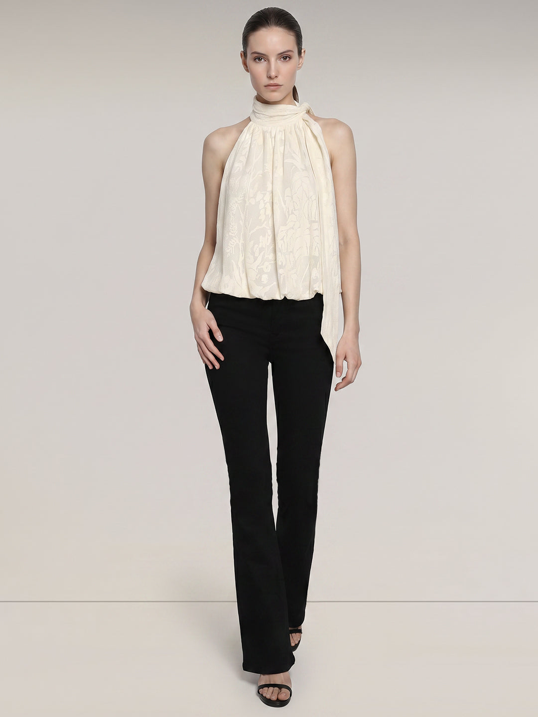 Off-White Printed Sleeveless Top