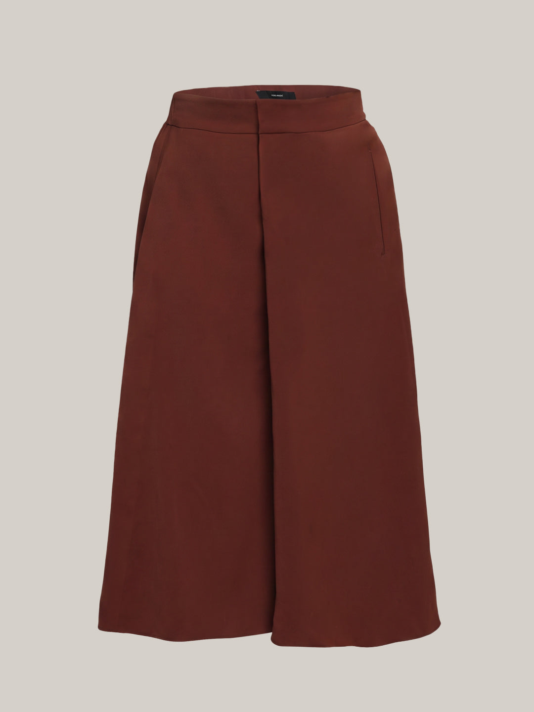 Dark Brown Mid Rise Culottes
