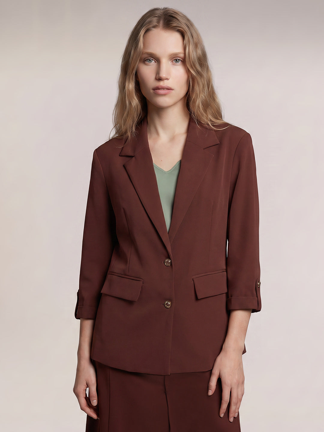Dark Brown Tailored Blazer