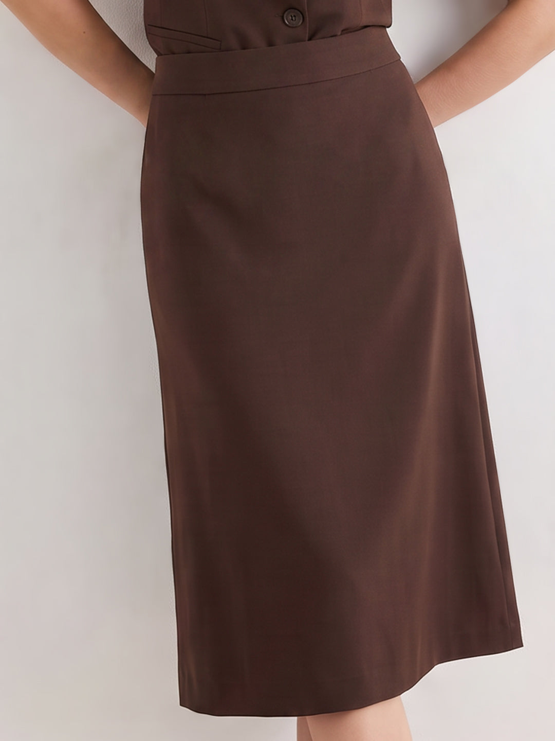 Brown Pencil Skirt