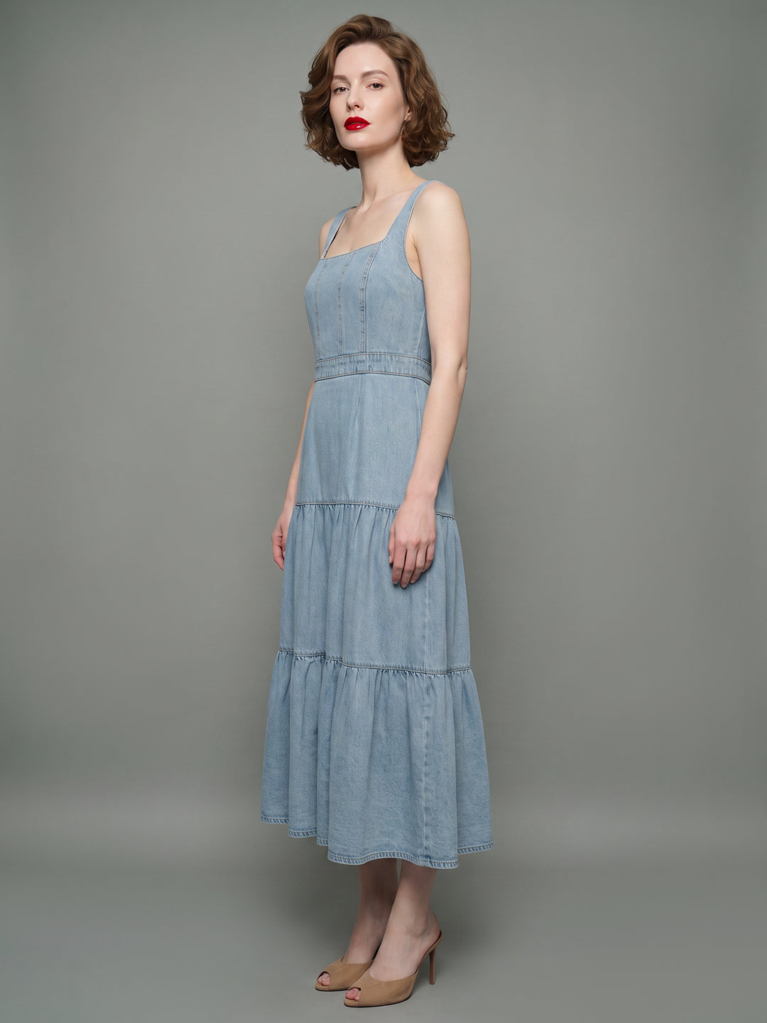 VERO MODA X Marilyn Monroe Denim Midi Dress