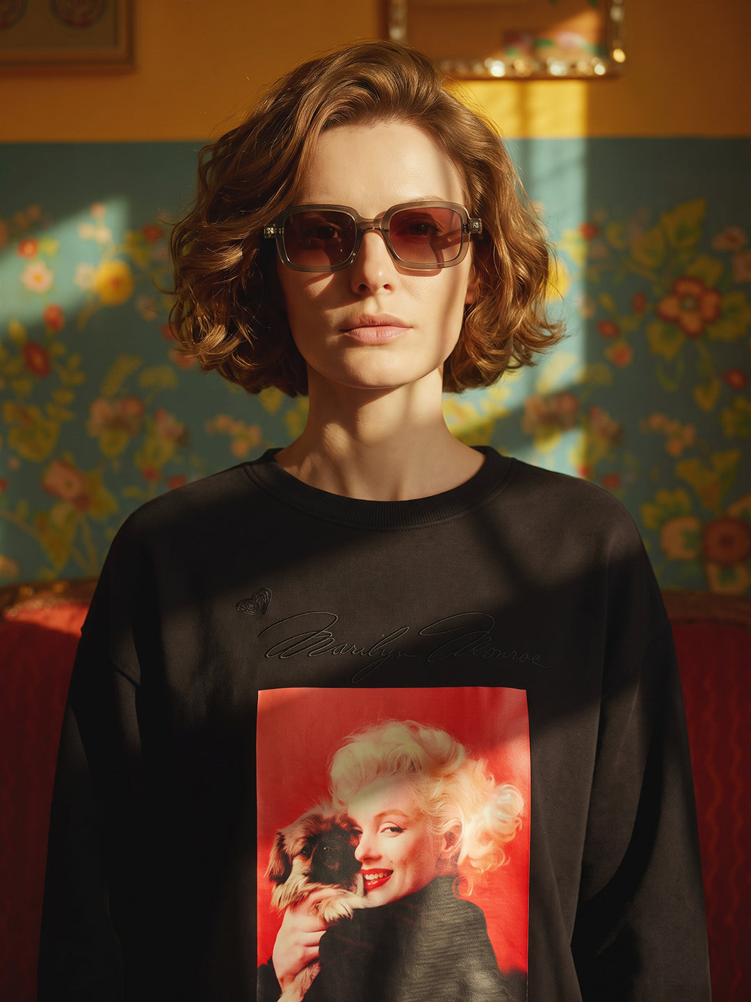 VERO MODA X Marilyn Monroe Black Printed Sweatshirt