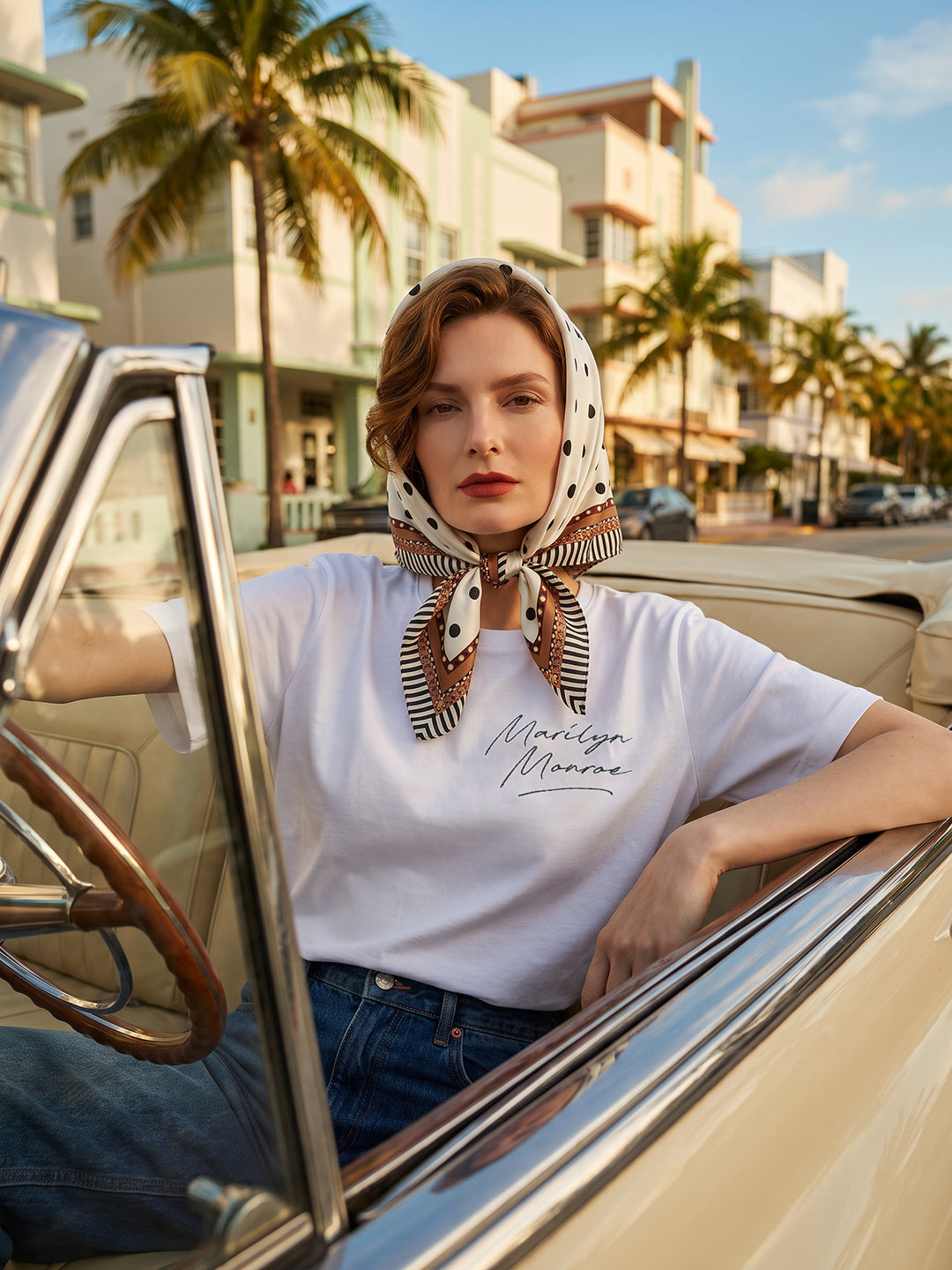 VERO MODA X Marilyn Monroe White Printed T-shirt