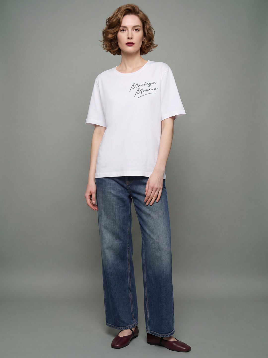 VERO MODA X Marilyn Monroe White Printed T-shirt