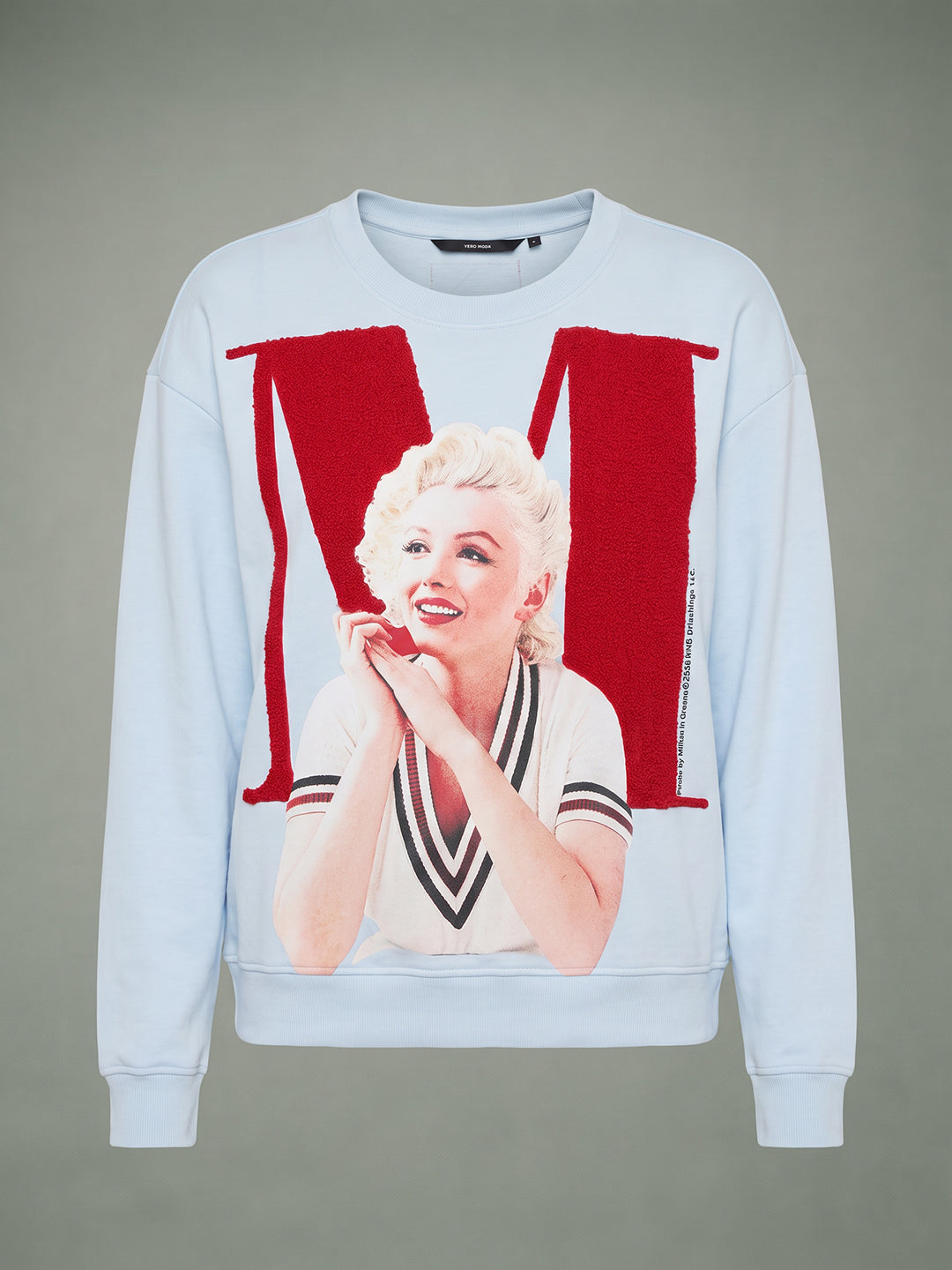 VERO MODA X Marilyn Monroe Blue Printed Sweatshirt