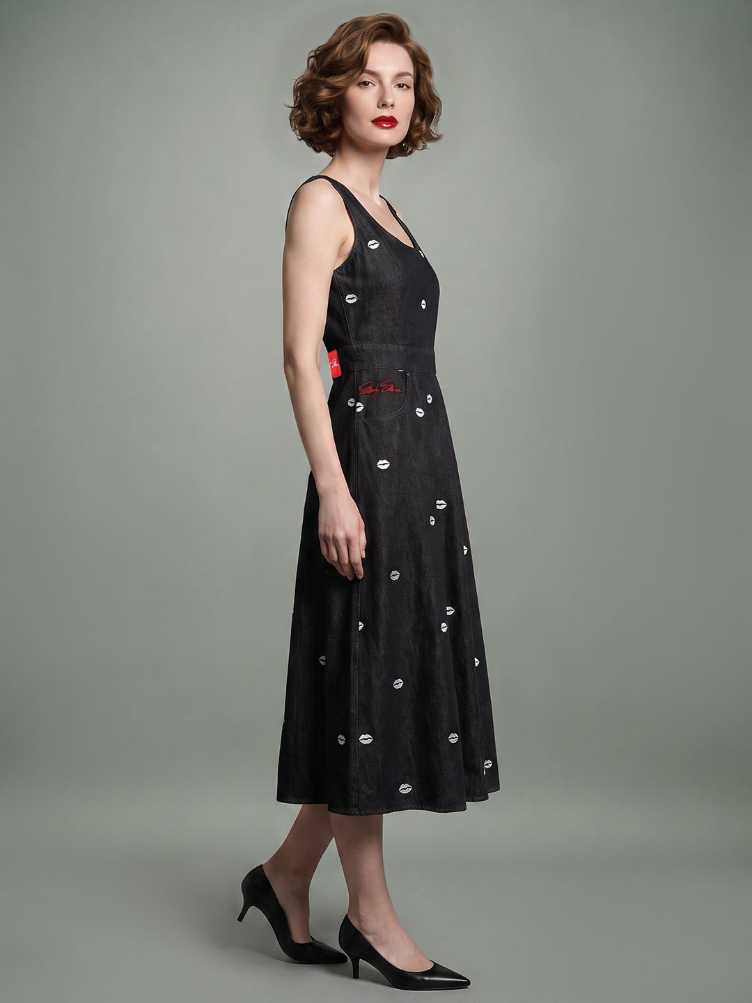 VERO MODA X Marilyn Monroe Printed Denim Dress