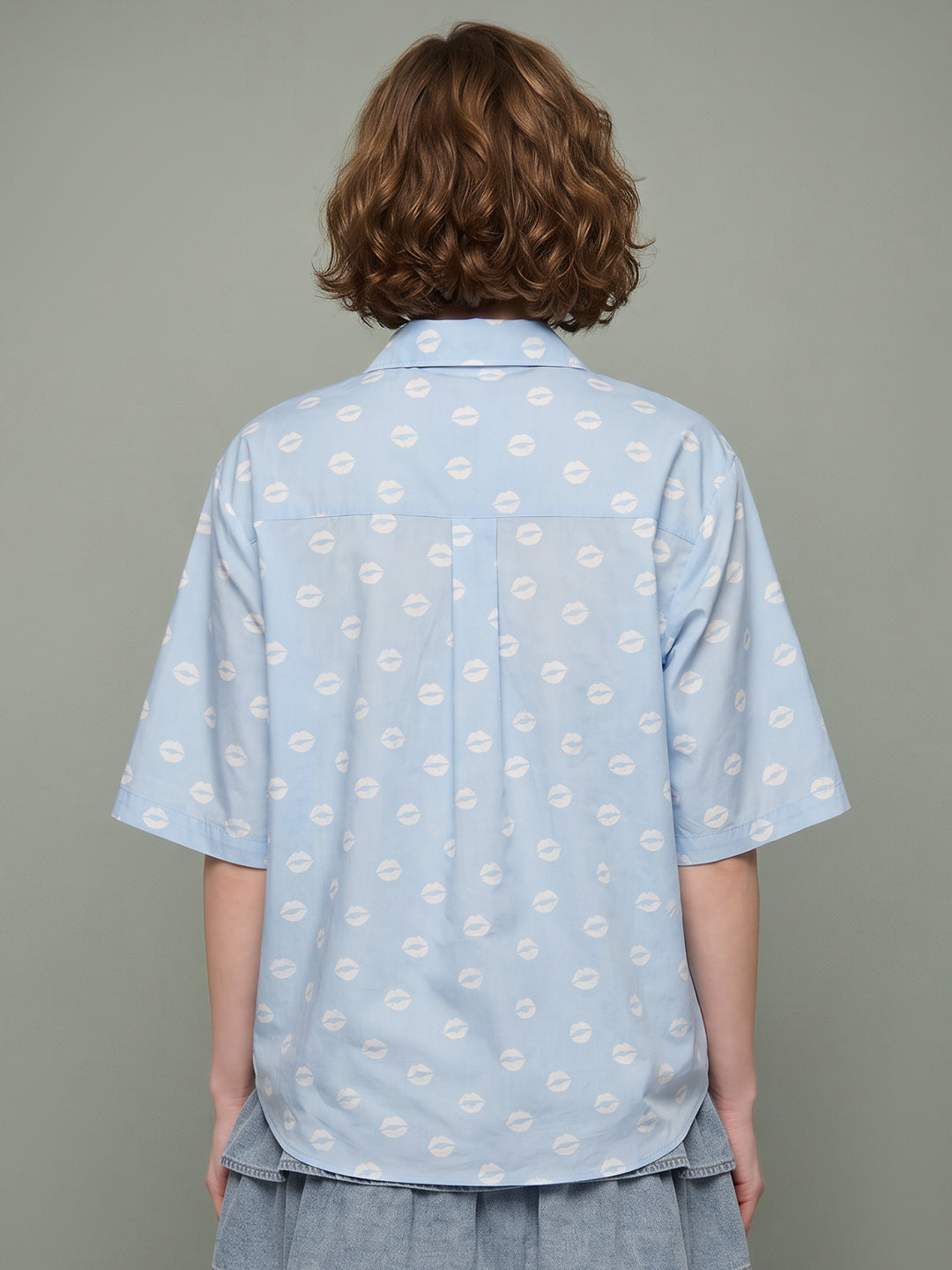 VERO MODA X Marilyn Monroe Blue Printed Shirt
