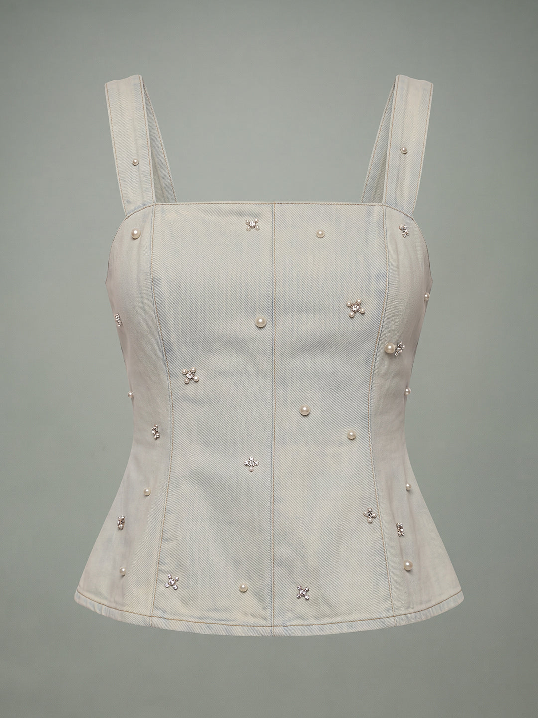 VERO MODA X Marilyn Monroe Embellished Denim Top
