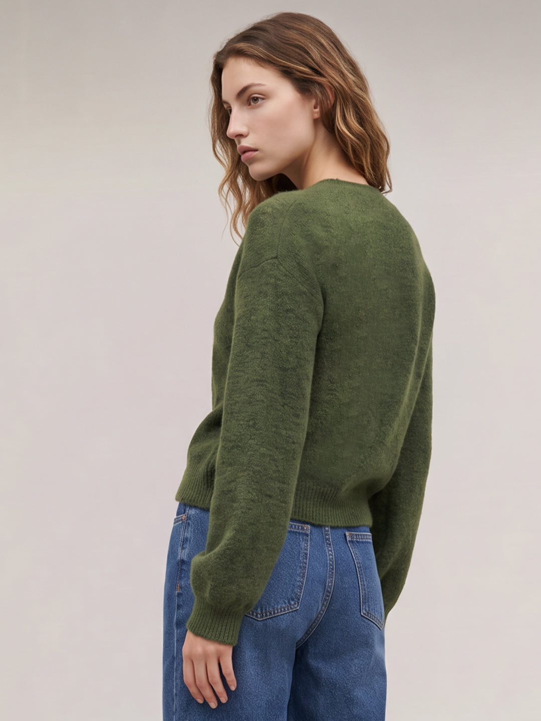 Green Floral Cardigan
