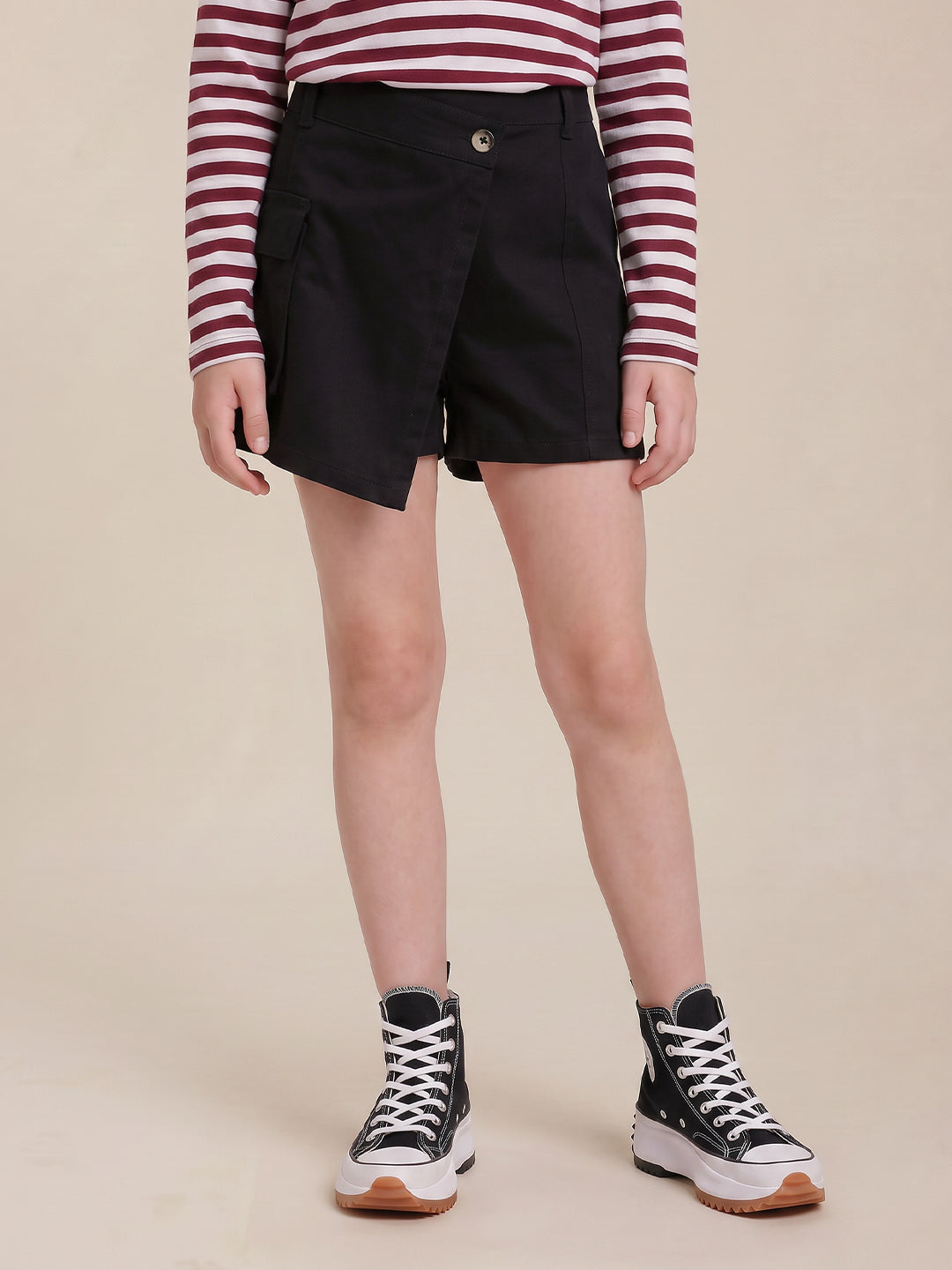 GIRLS Wrap Front Cargo Skort