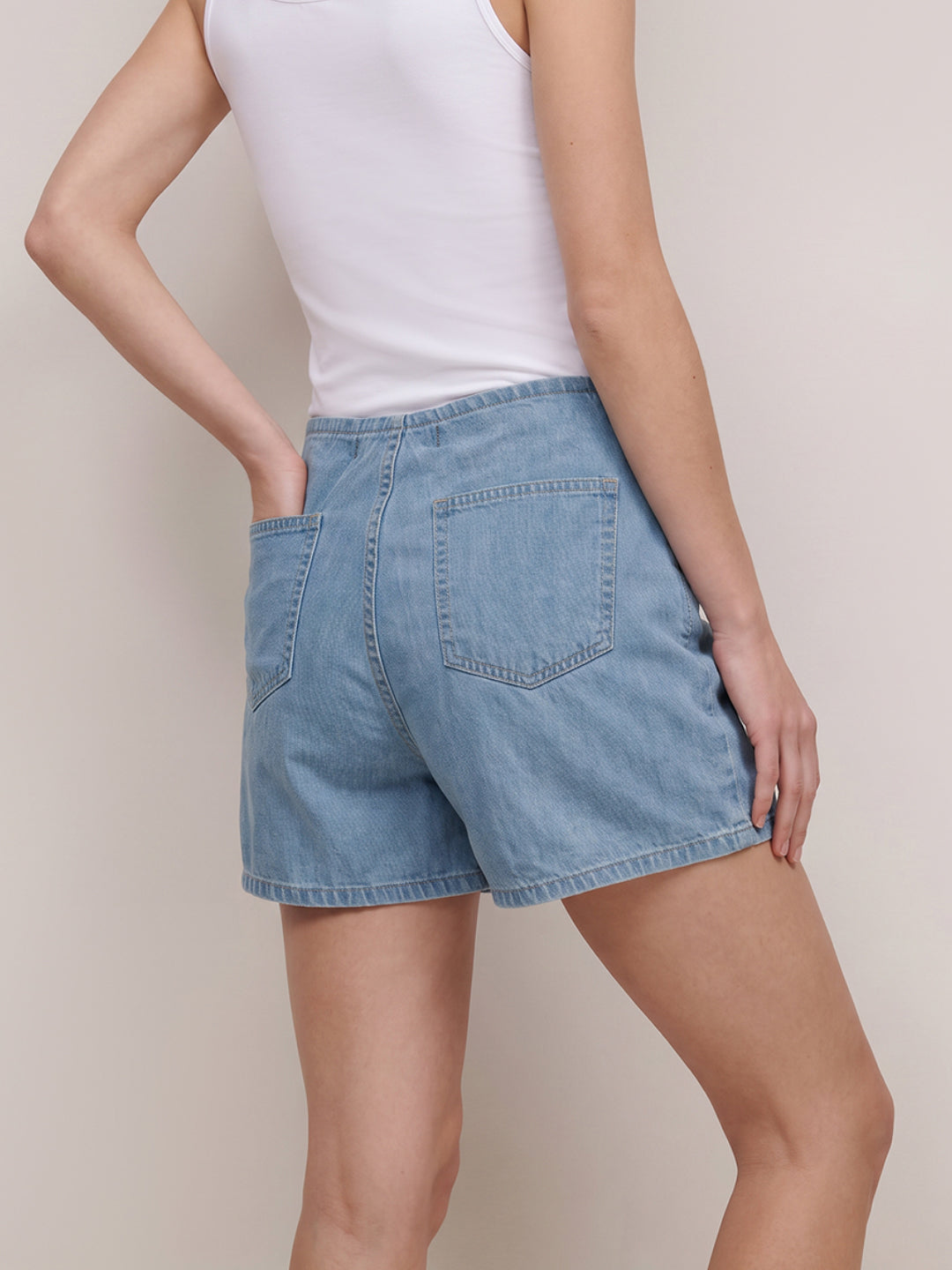 Light Blue High Rise Skort