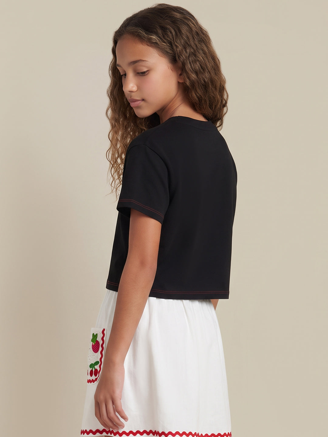 Girls Moana Print Cotton T-Shirt