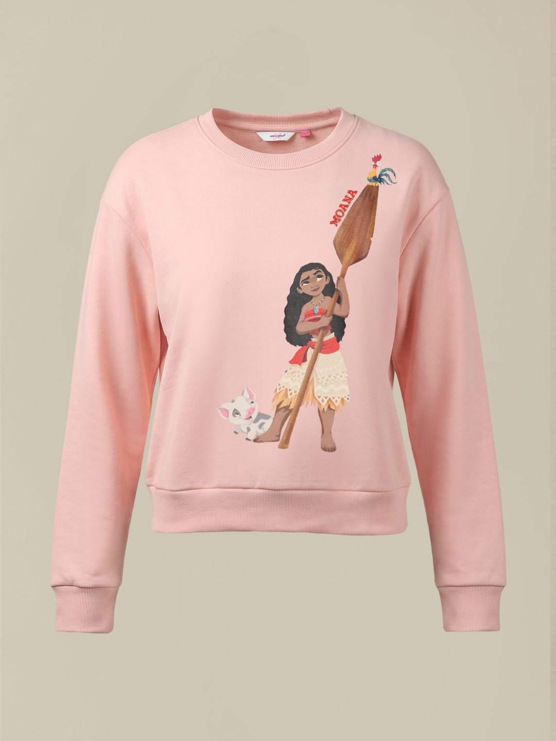 Girls Moana Pink Printed Sweatshirt