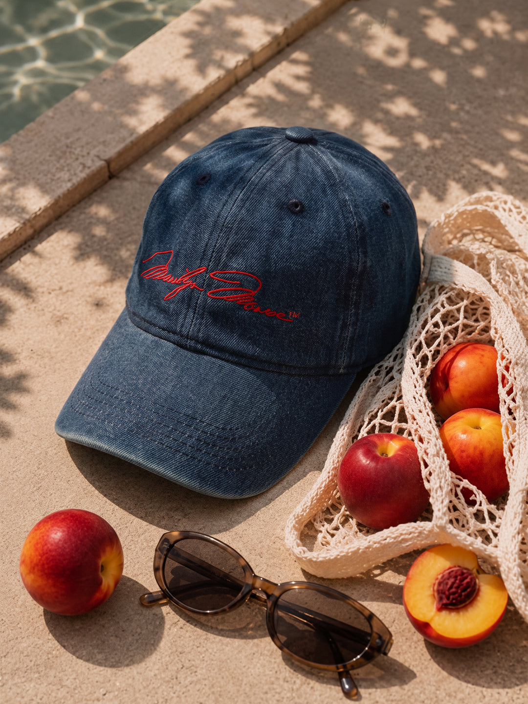 VERO MODA X Marilyn Manroe Blue Embroidered Cap