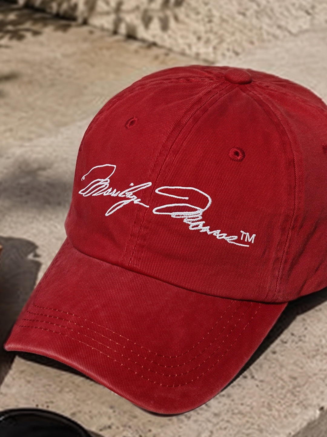VERO MODA X Marilyn Manroe Red Embroidered Cap