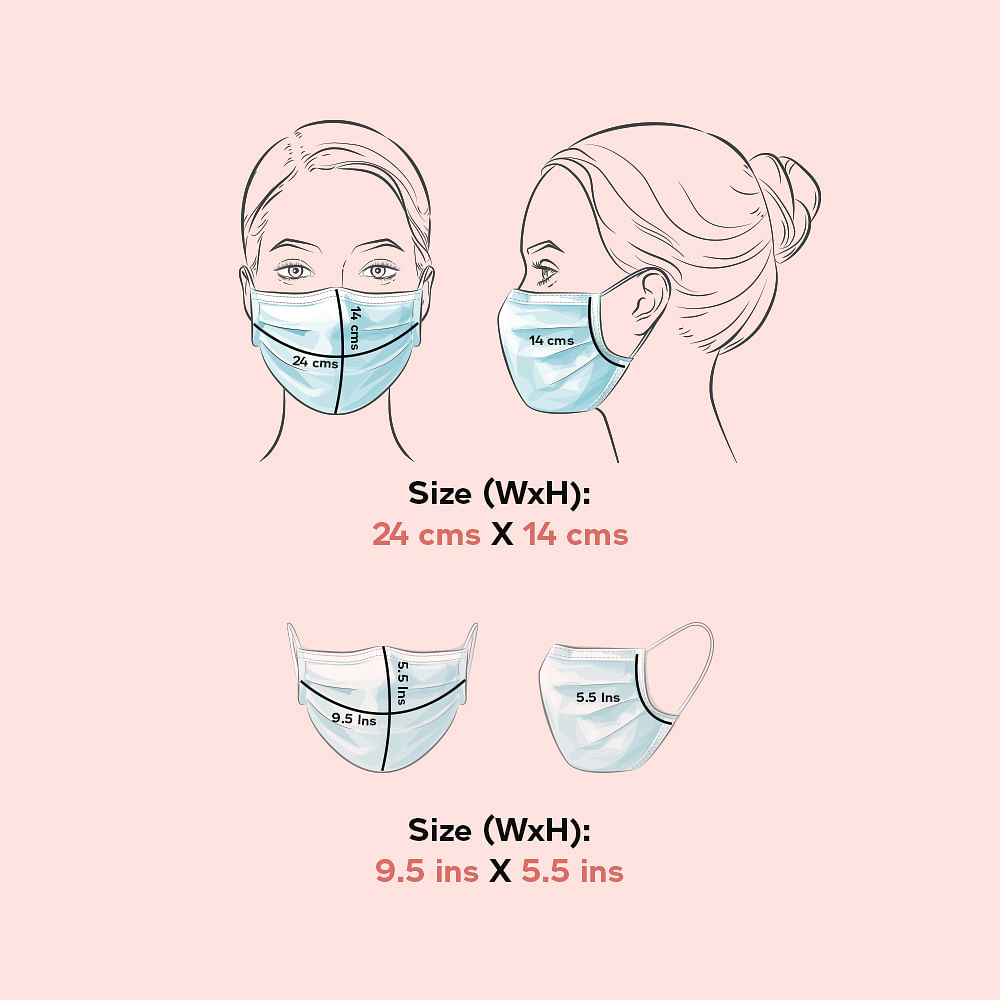 Pack Of 2 Linen Embroidered 3Ply Anti-Bacterial Mask