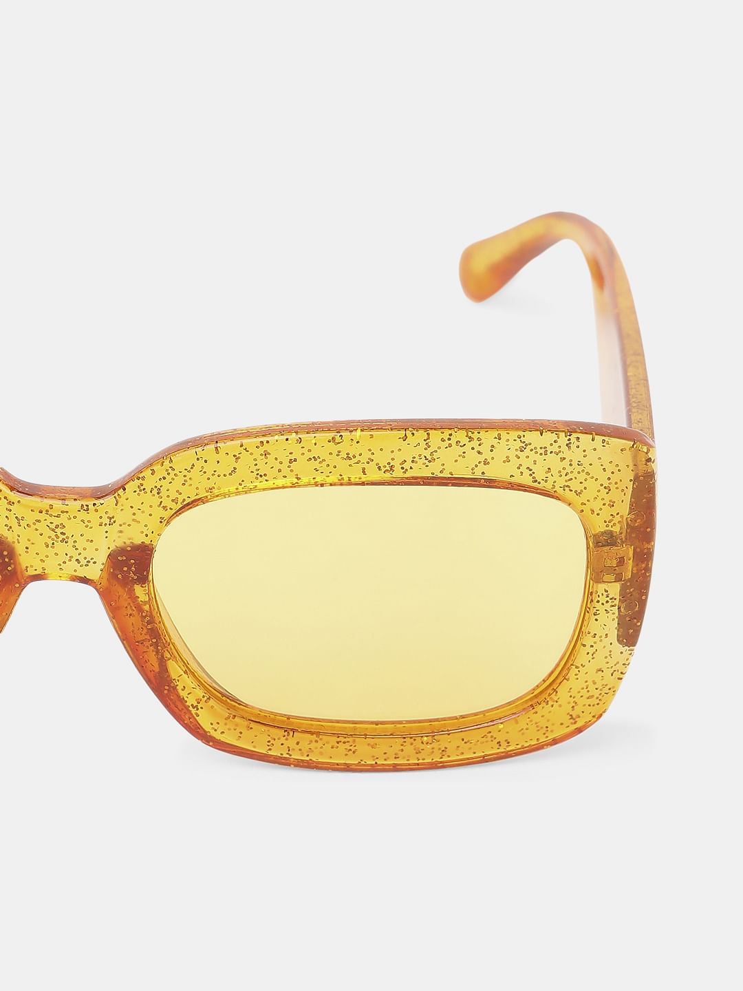 Yellow Square Shaped Sunglasses