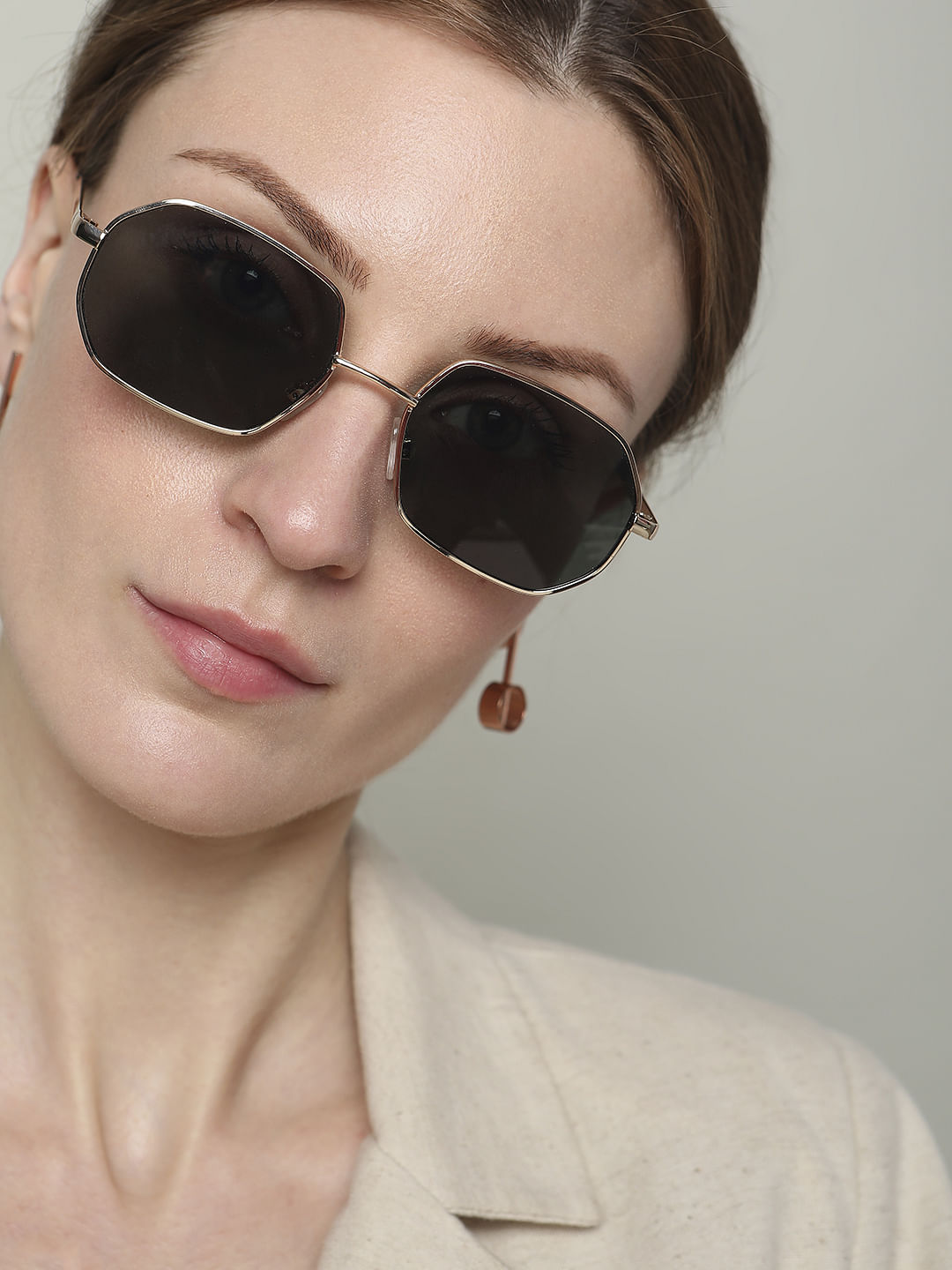 Copper Metallic Frame Sunglasses