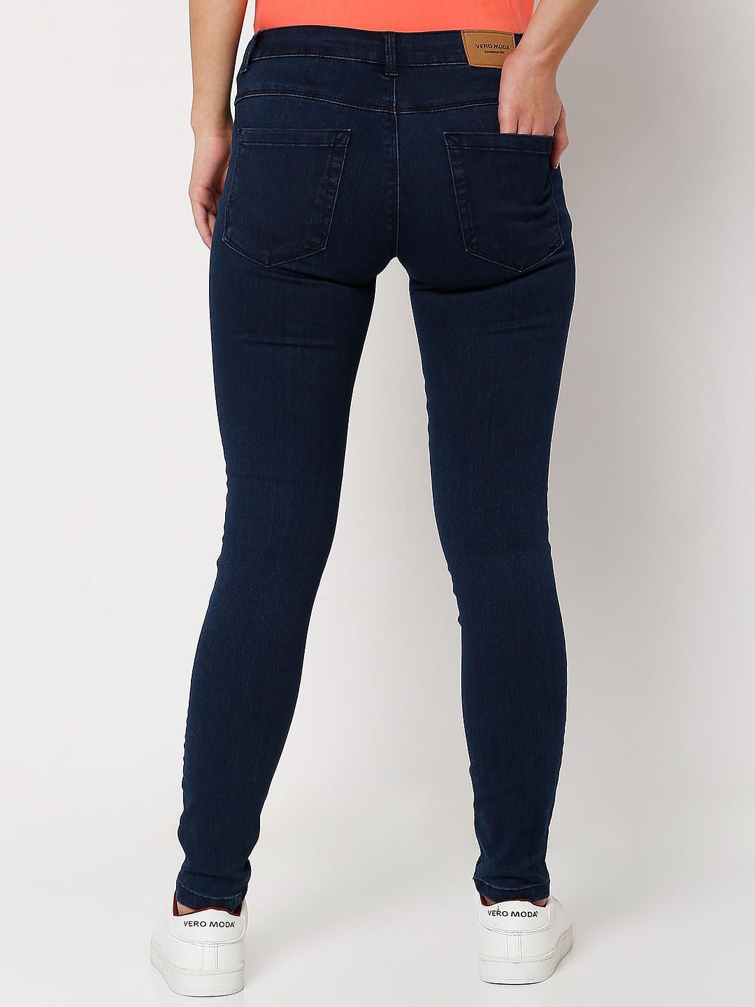 Dark Blue Mid Rise Wendy Skinny Jeans