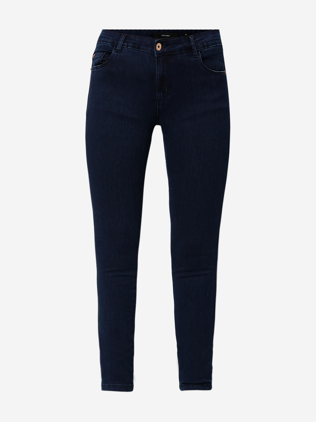 Dark Blue Mid Rise Wendy Skinny Jeans