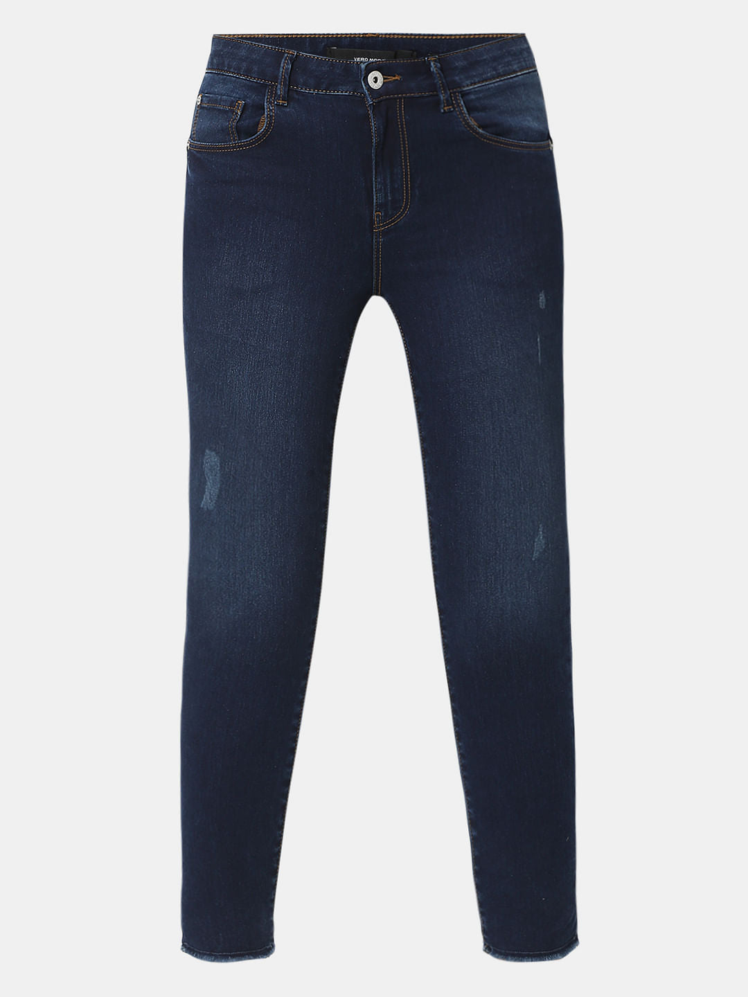 Dark Blue Mid Rise Pushup Wendy Skinny Jeans