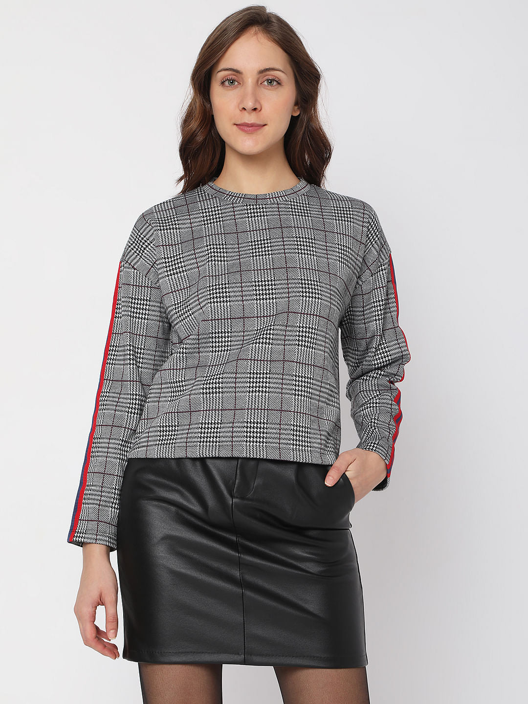 Grey Check Co-Ord Sweatshirt