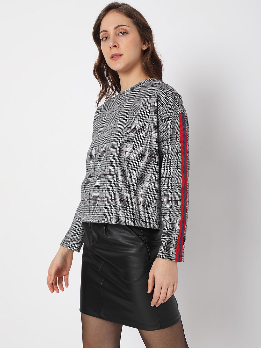 Grey Check Co-Ord Sweatshirt