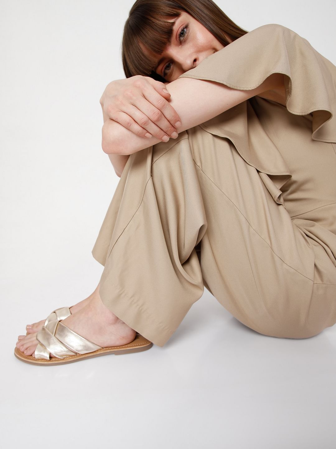 Dull Gold Sandals - 36