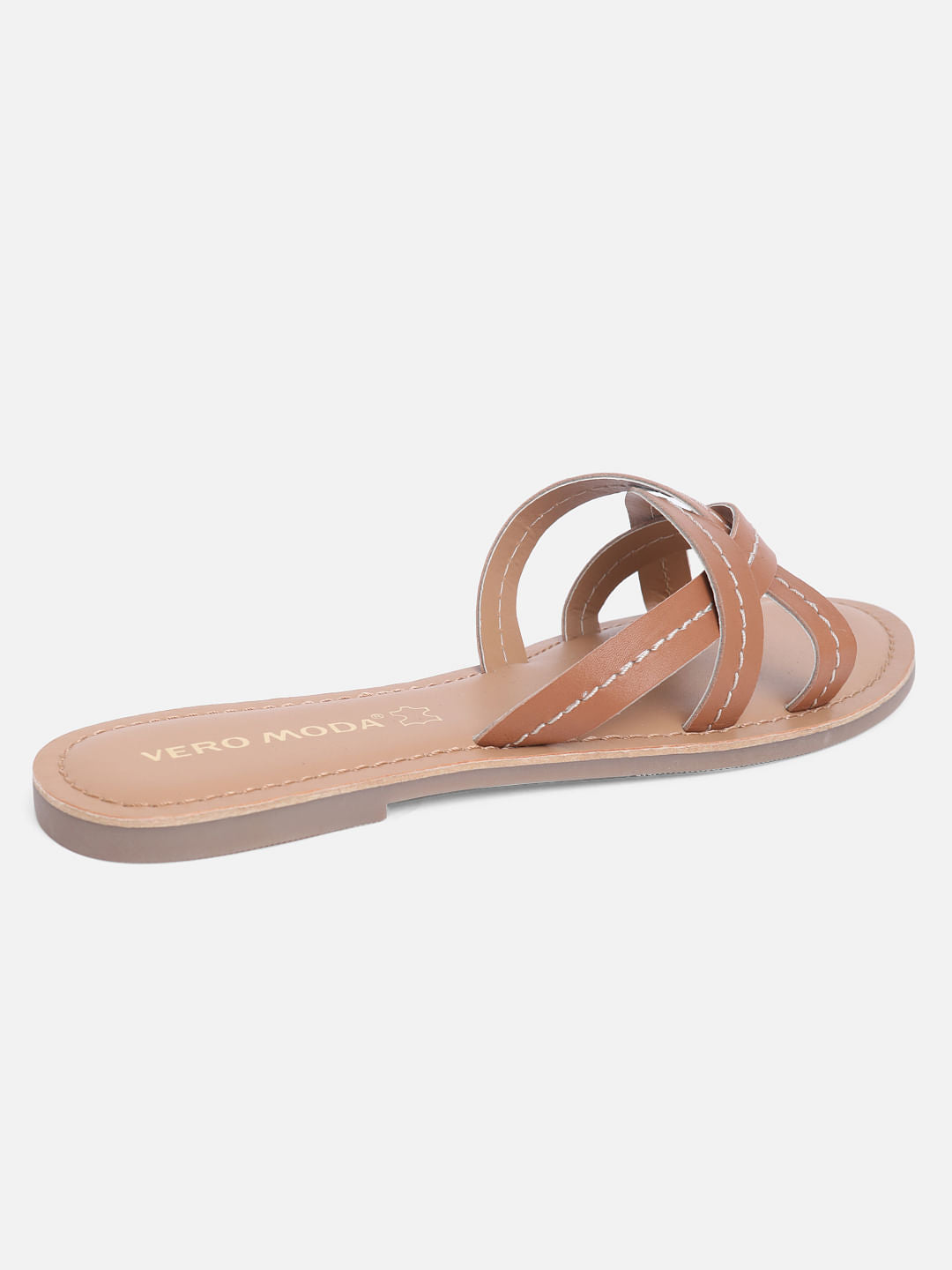 Brown Crossover Sandals