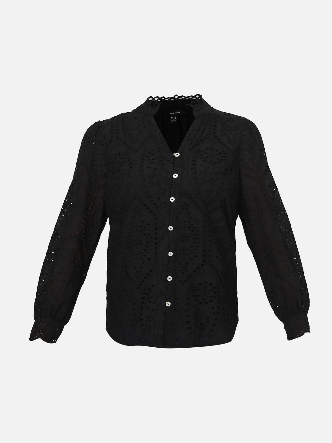 Black Lace Cotton Top