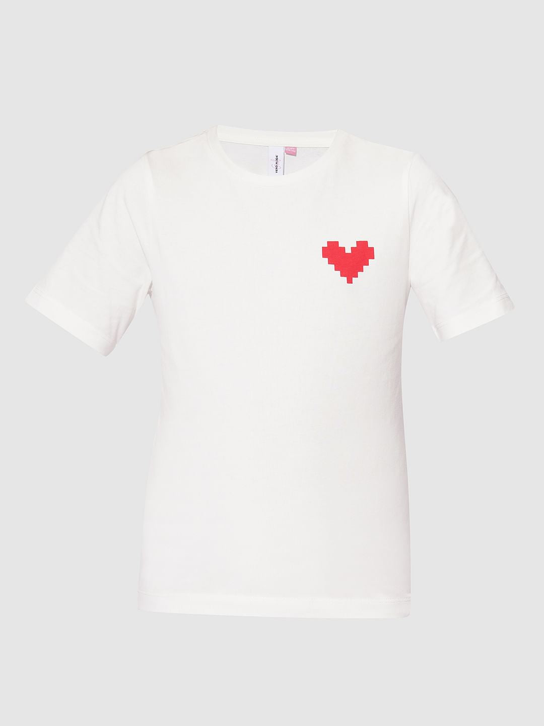 Girls White & Red Christmas Printed Co-Ord Set