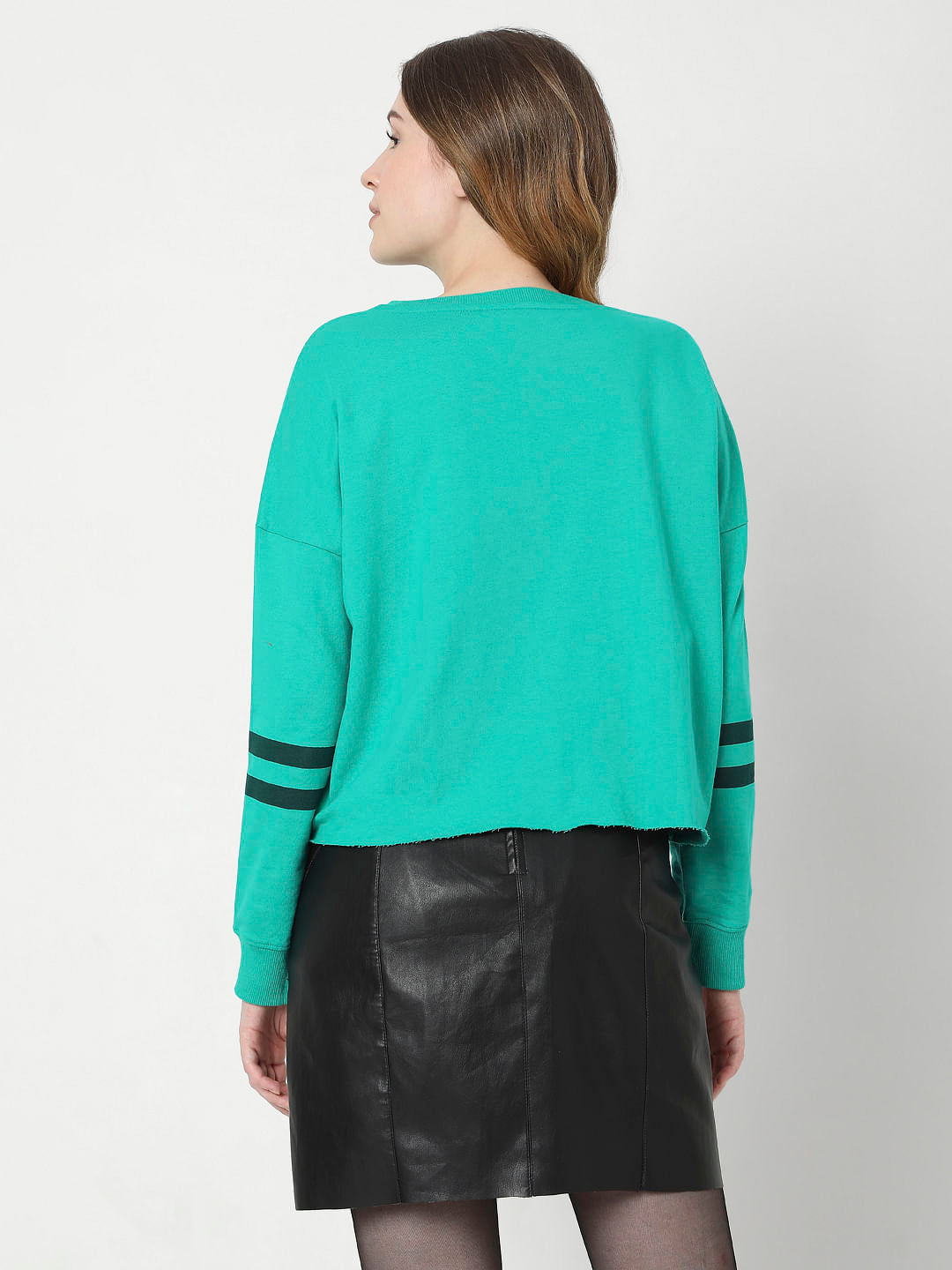 Green Graphic Print Sweatshirt