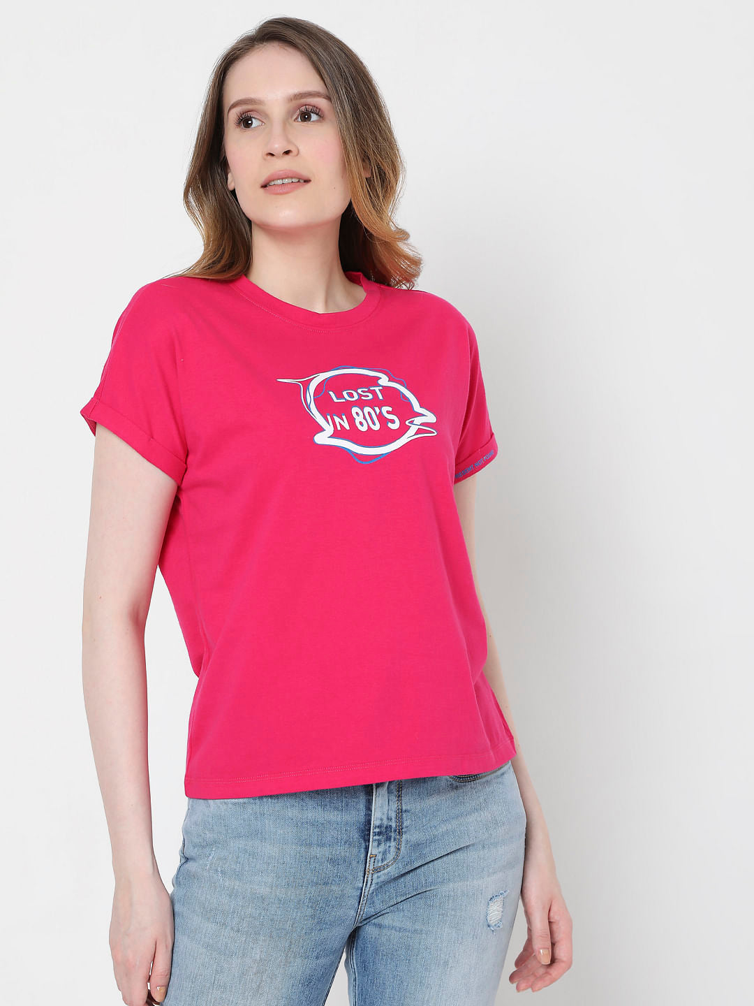 Pink Graphic Print T-Shirt