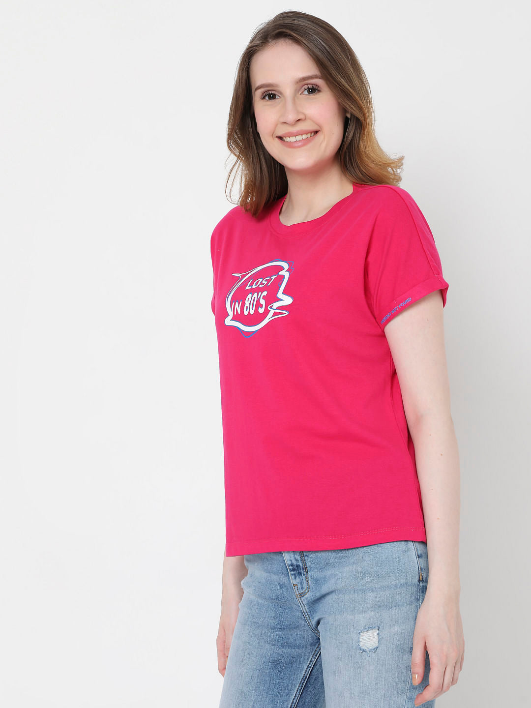 Pink Graphic Print T-Shirt