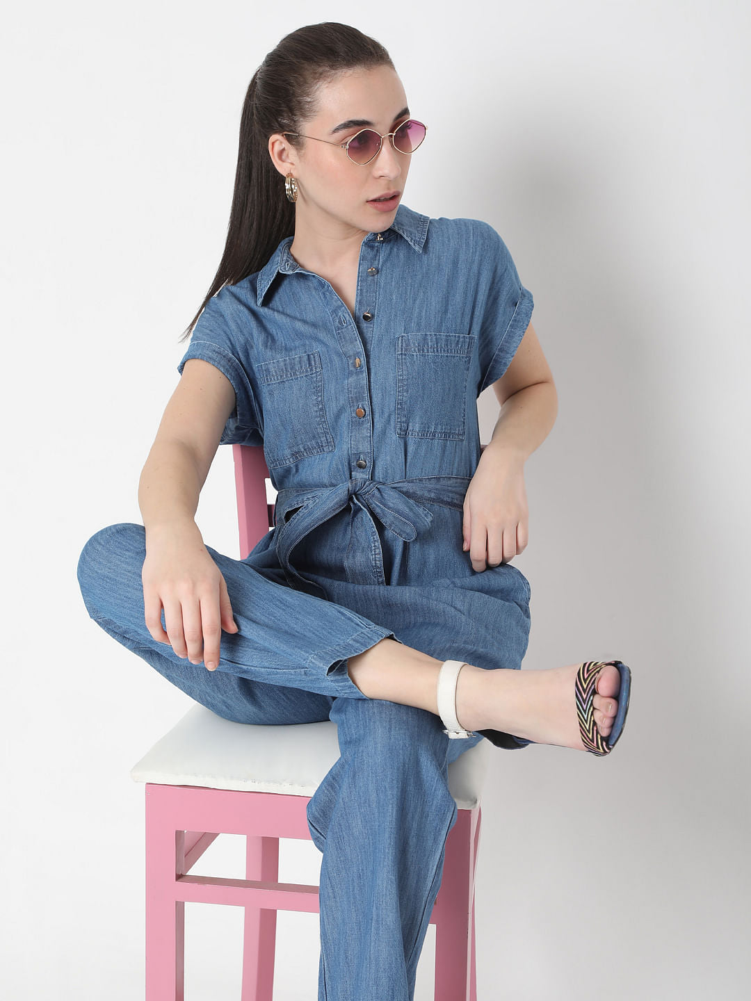Blue Denim Jumpsuit