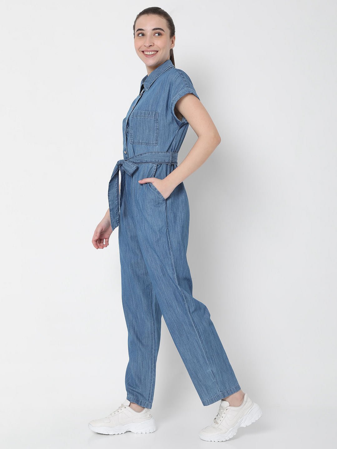 Blue Denim Jumpsuit
