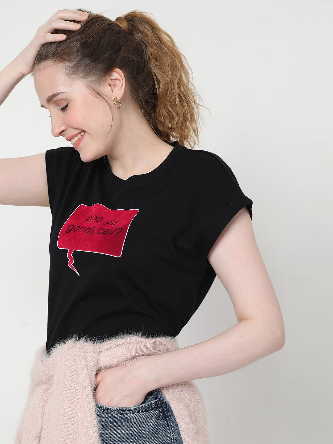 Black Graphic Print T-Shirt