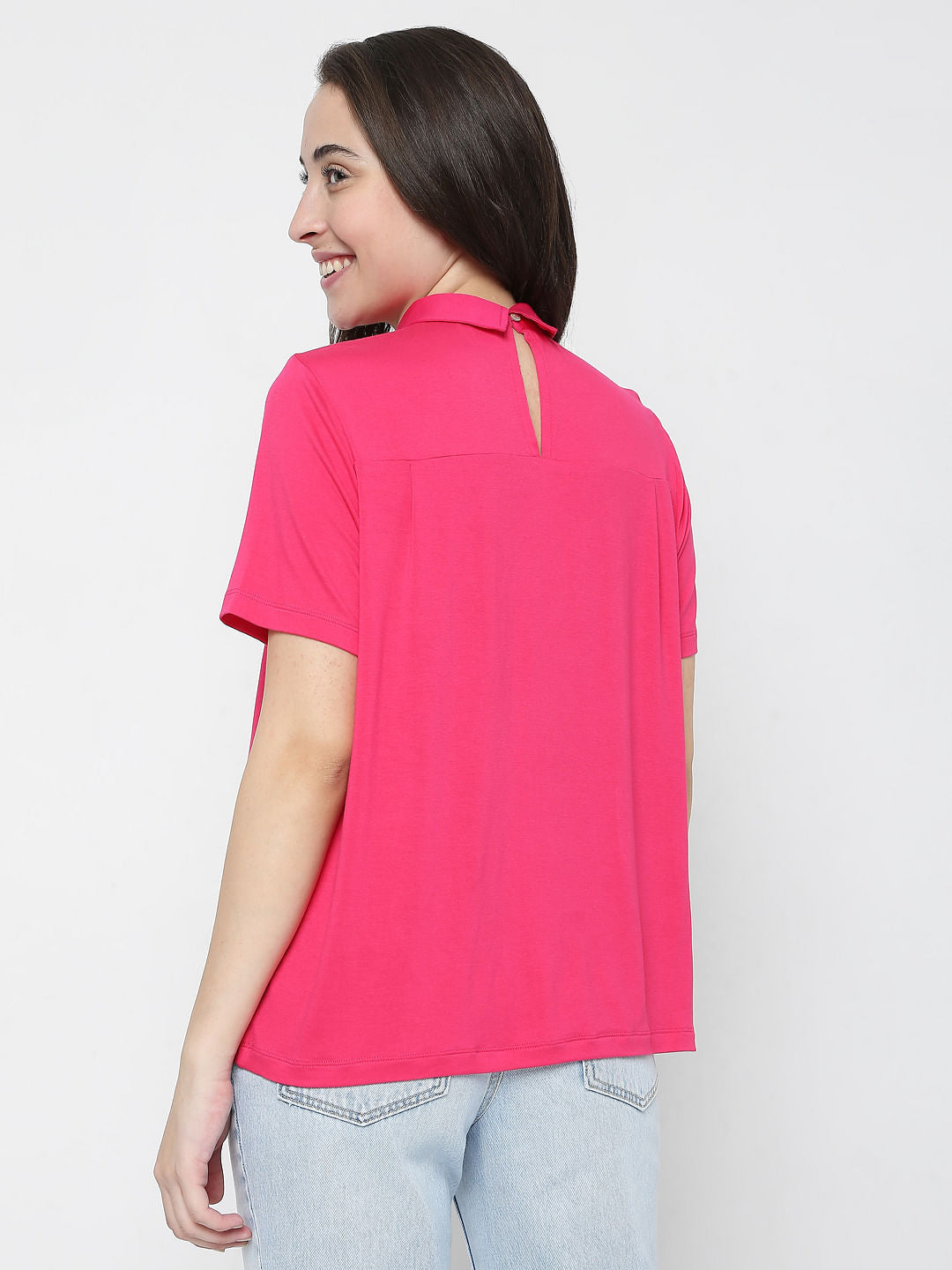 Pink Collared Top