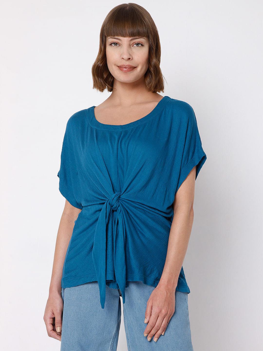 Blue Twisted Top