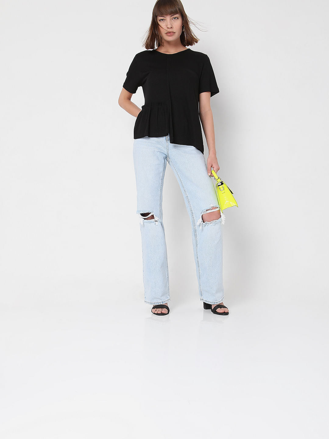 Black Textured T-Shirt