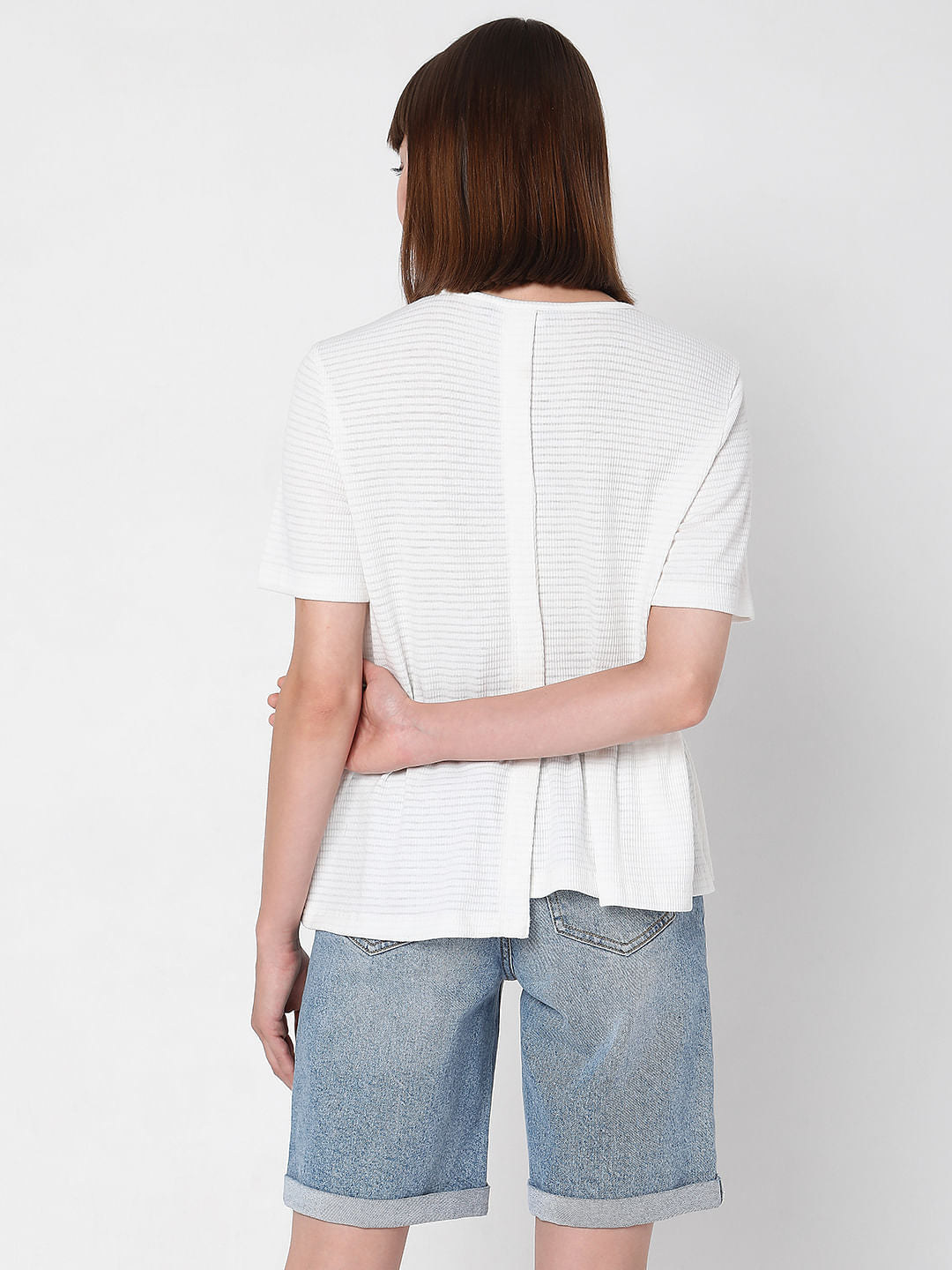 White Textured T-Shirt
