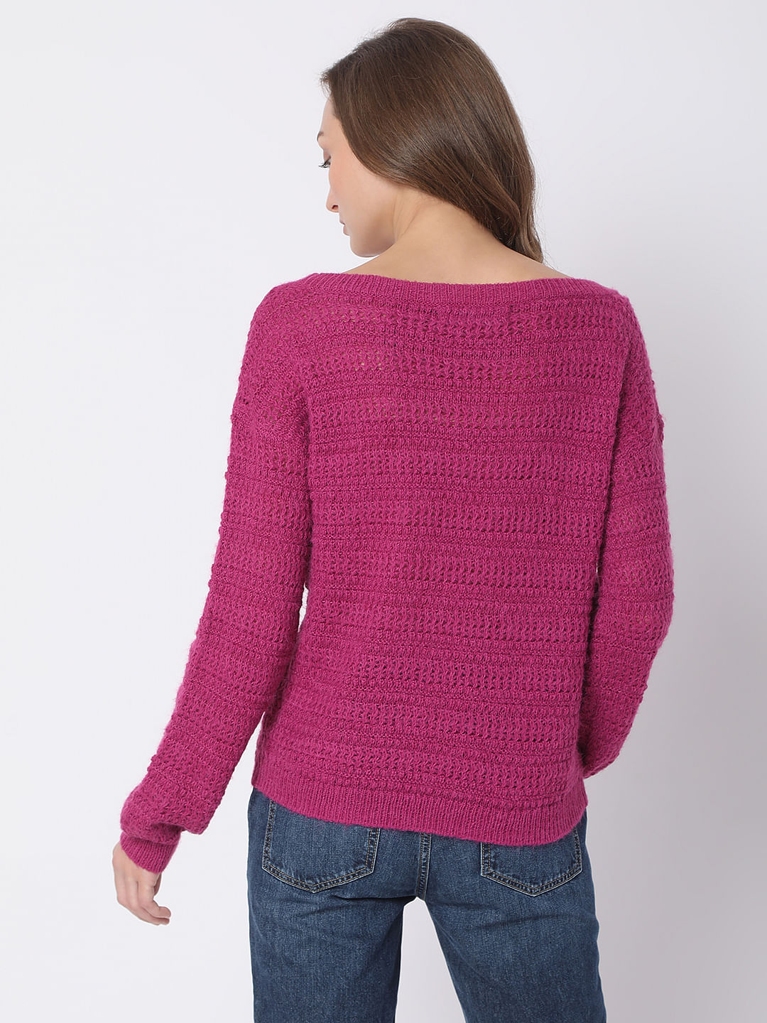 Pink Textured Sweater