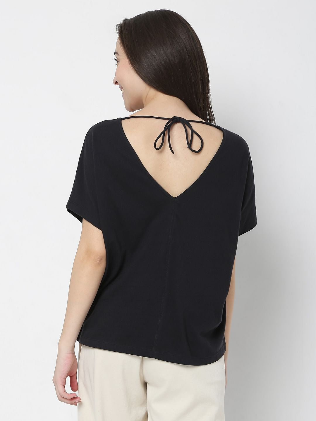 Black Solid T-Shirt