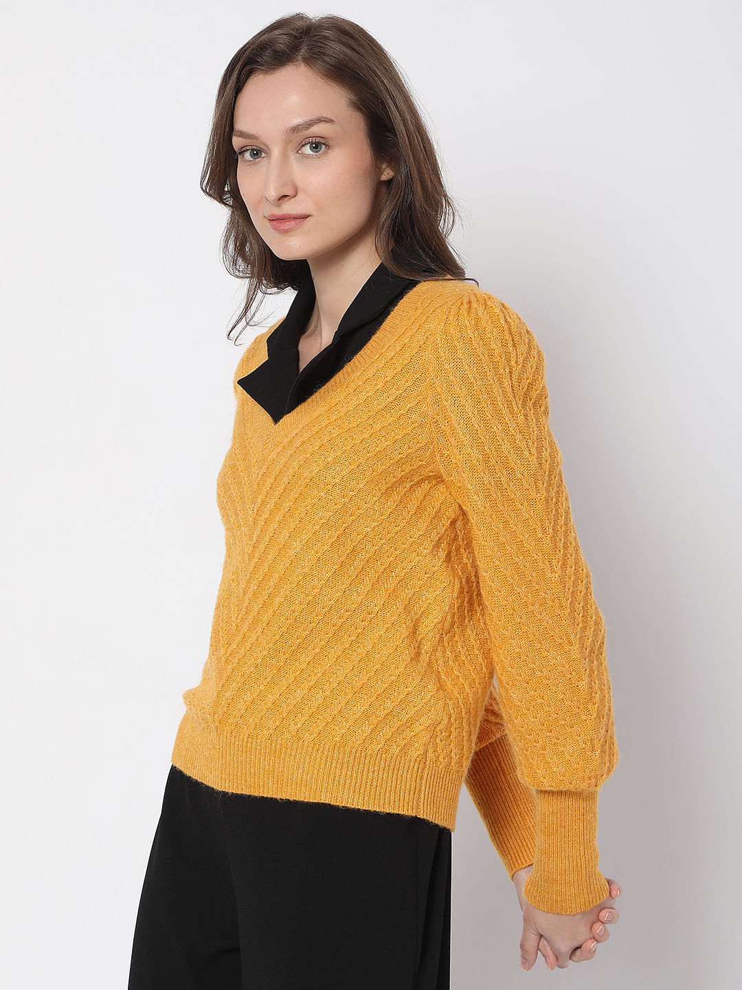 Mustard Textured Sweater