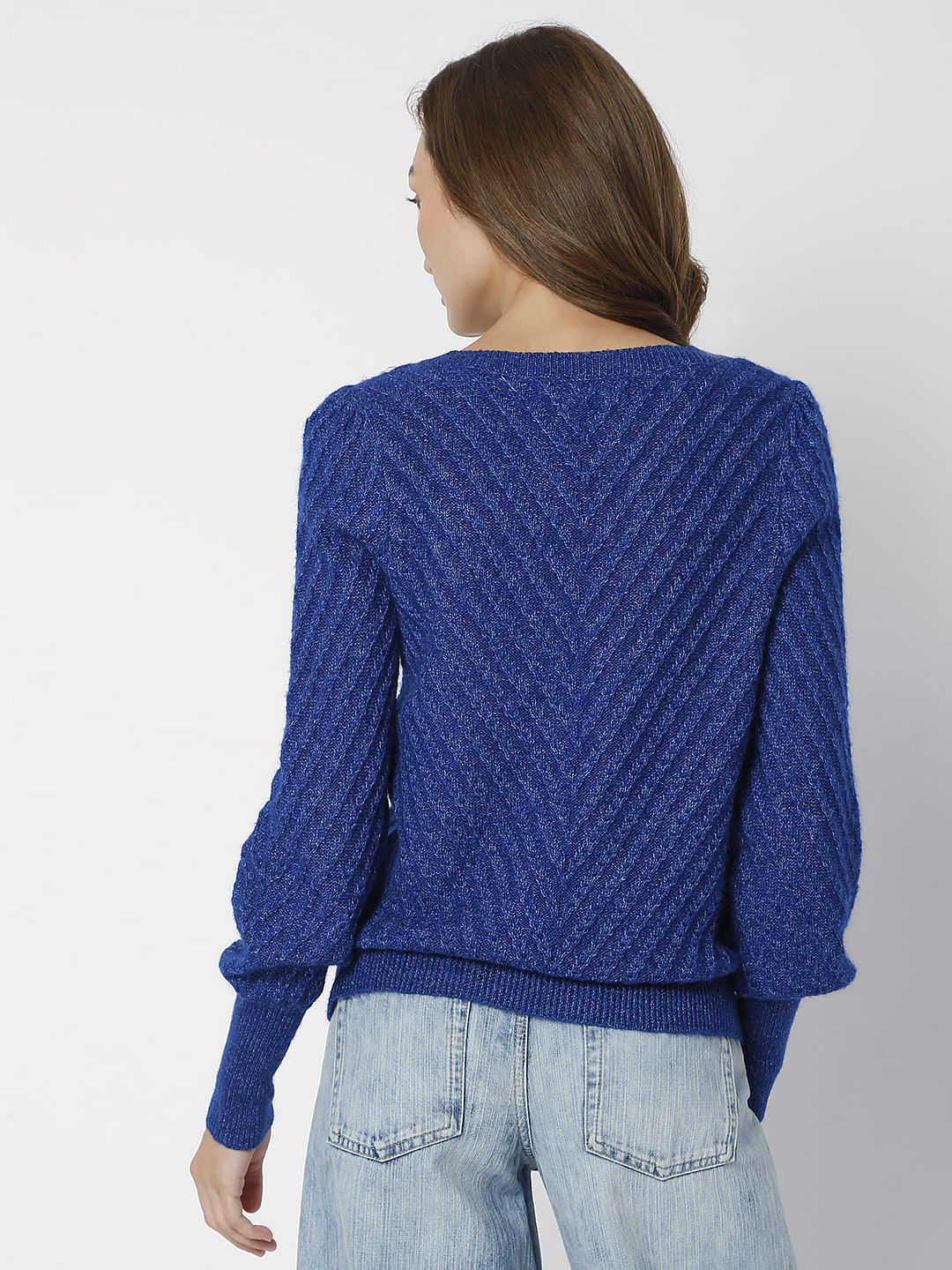 Blue V-Neck Sweater