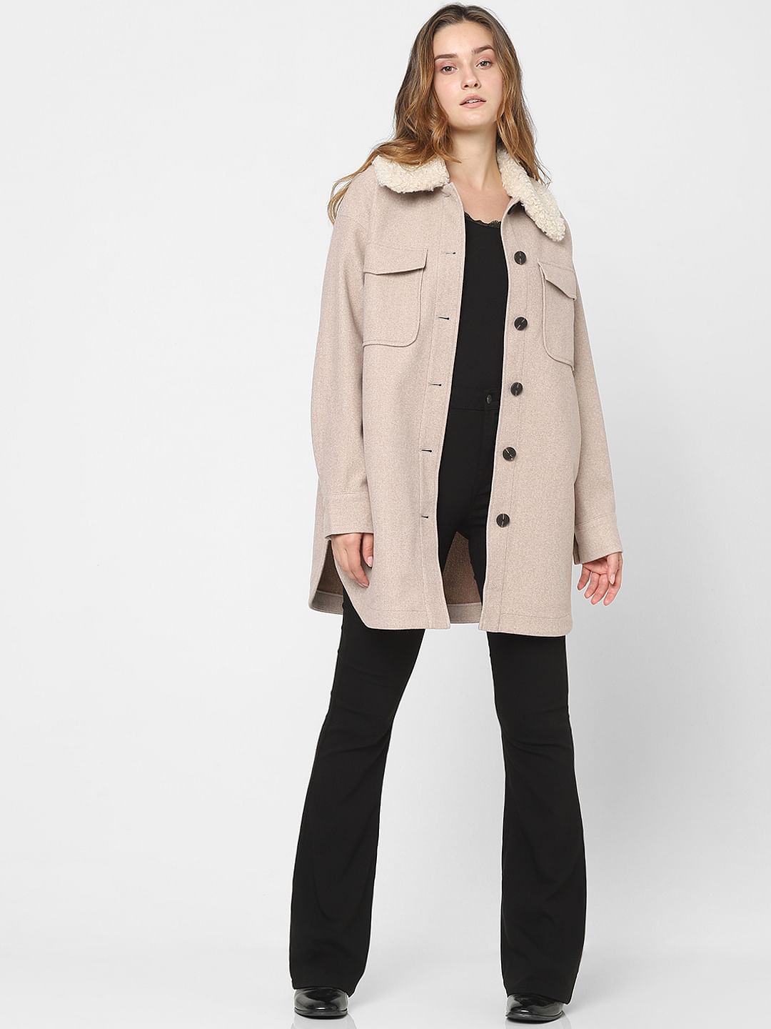Beige Midi Coat