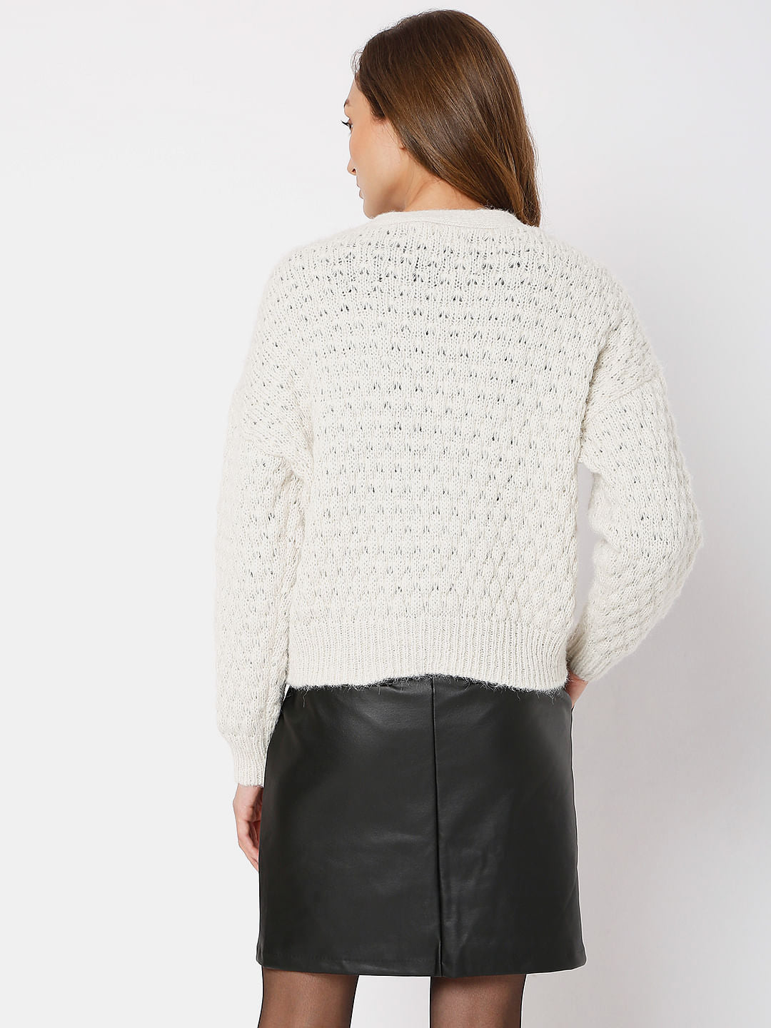 Beige Drop Shoulder Cardigan