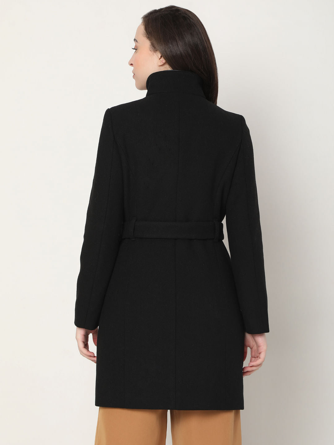 Black High Neck Coat