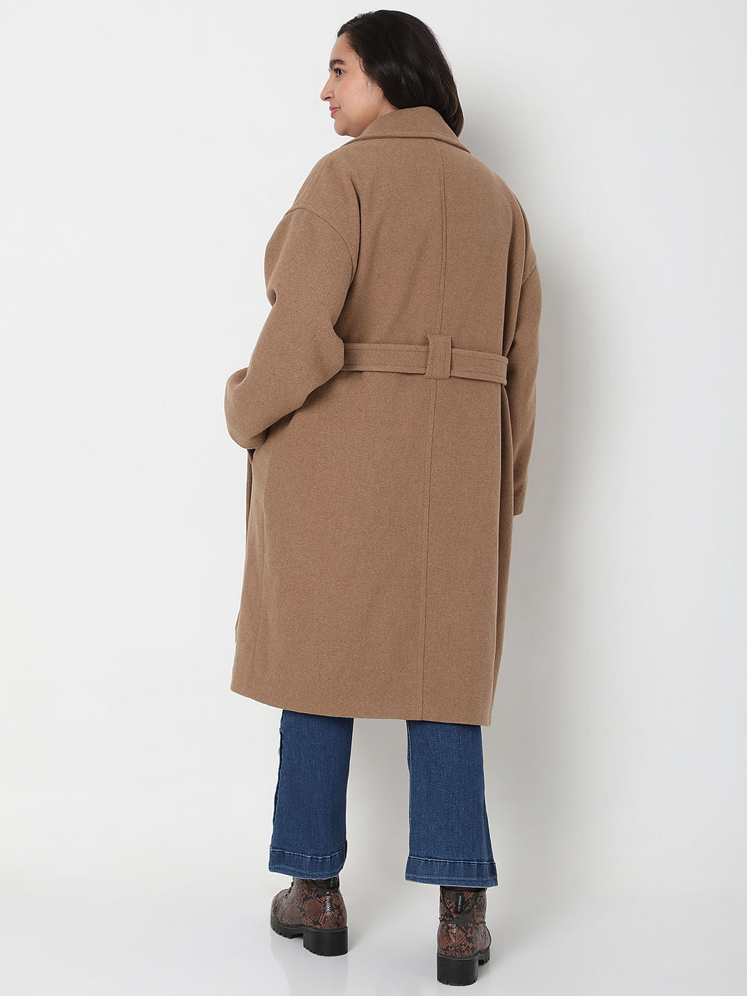Curve Brown Long Coat