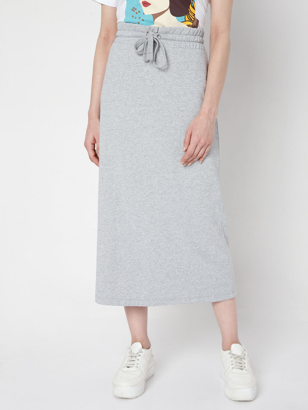 Grey Midi Co-Ord Skirt